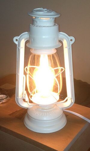 In this project we took an old oil burning lantern…